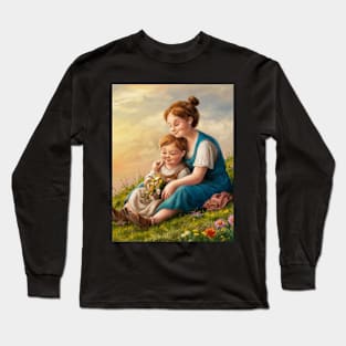 A Mother's Love: Moments of Connection and Closeness Long Sleeve T-Shirt